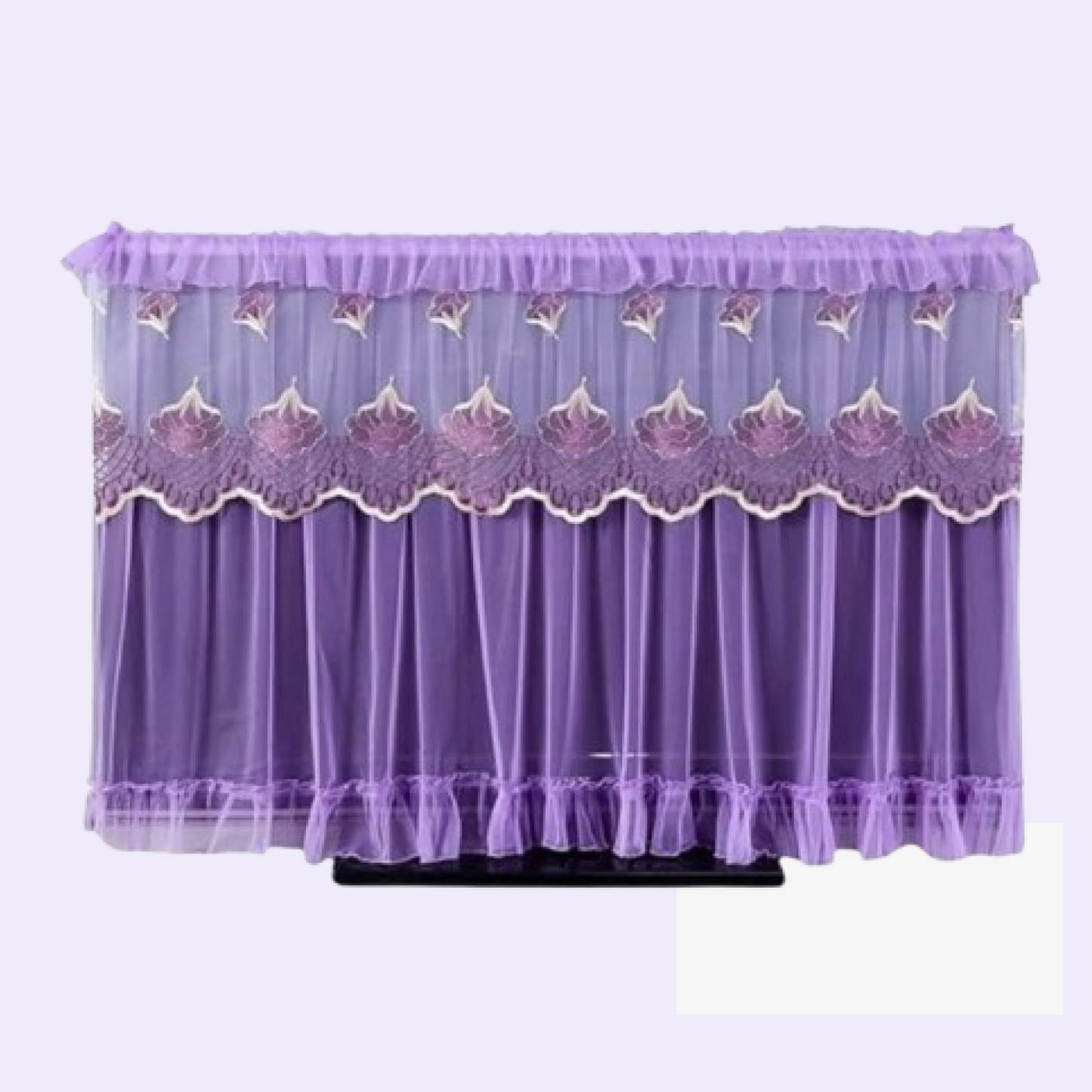 Front view of the breathable net TV screen protector cover.