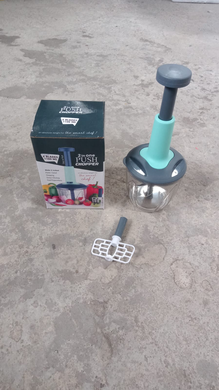 The Quickslice vegetable chopper neatly placed on a modern kitchen countertop.