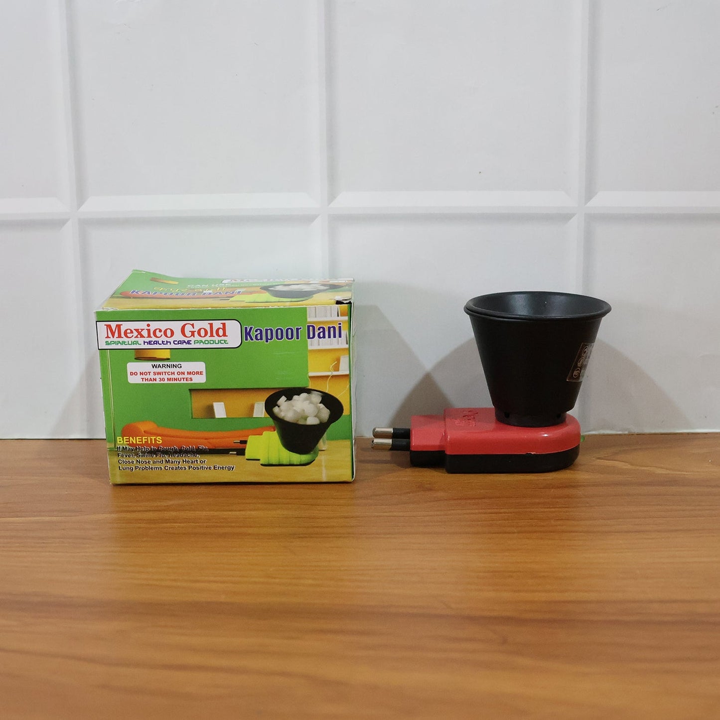 Electric Kapoor Dani Diffuser creating ambient atmosphere with calming camphor aroma