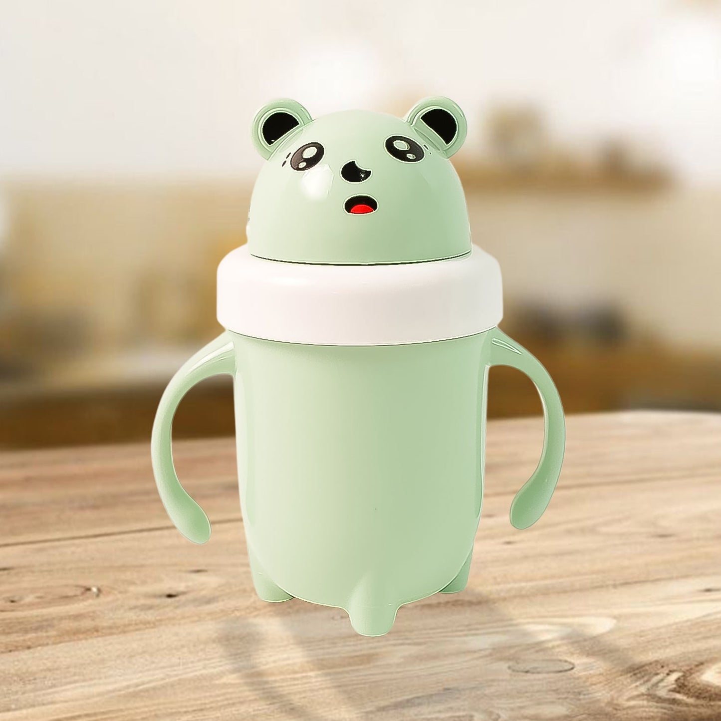 Sipper baby training cup with double handles for easy grip and spill proof design