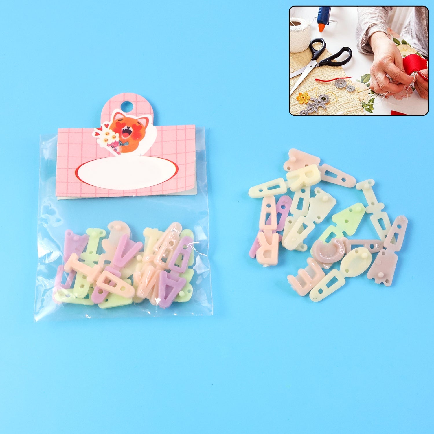 Colorful alphabet letter beads set for creative craft decoration.