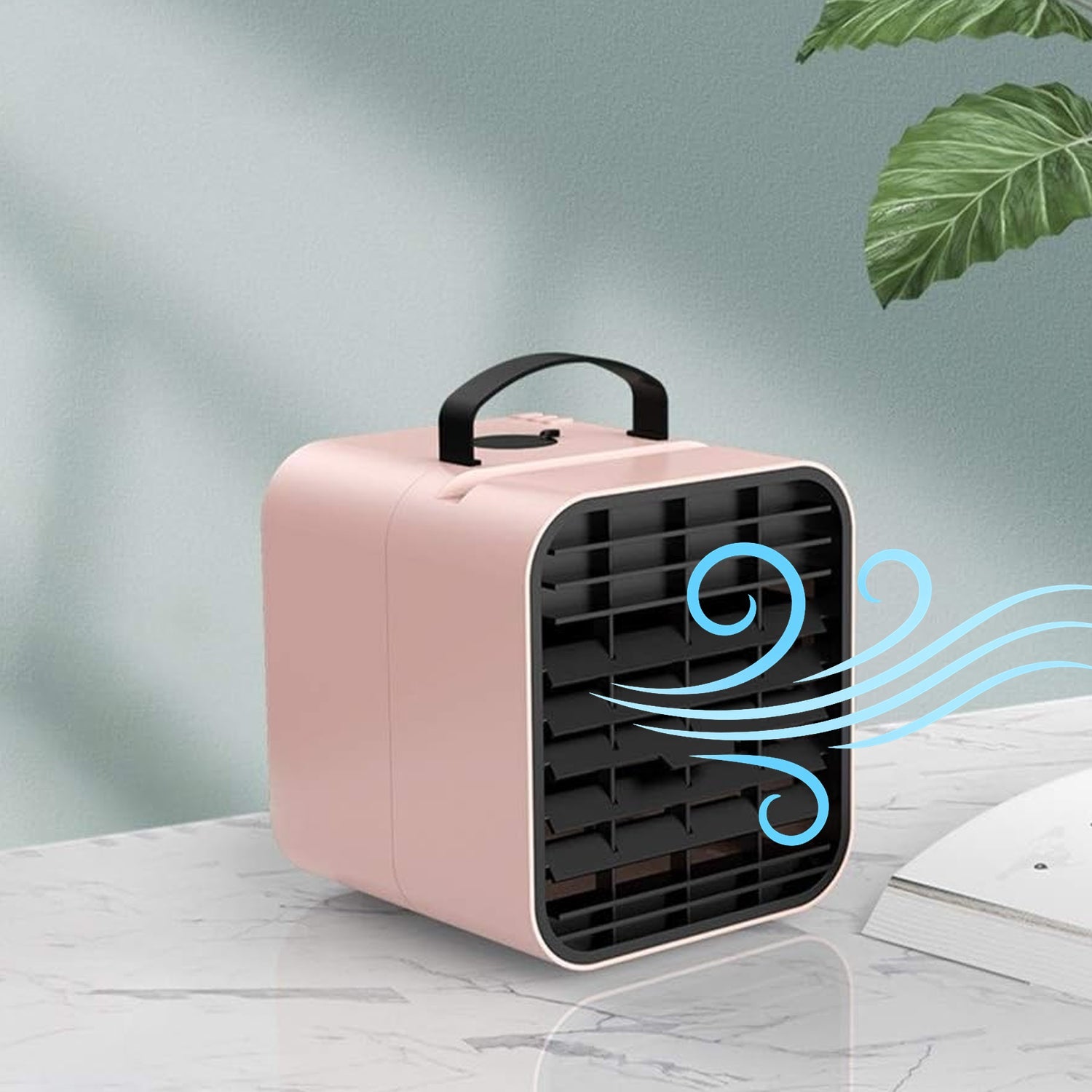 Mini air cooler fan controls and water cooling feature