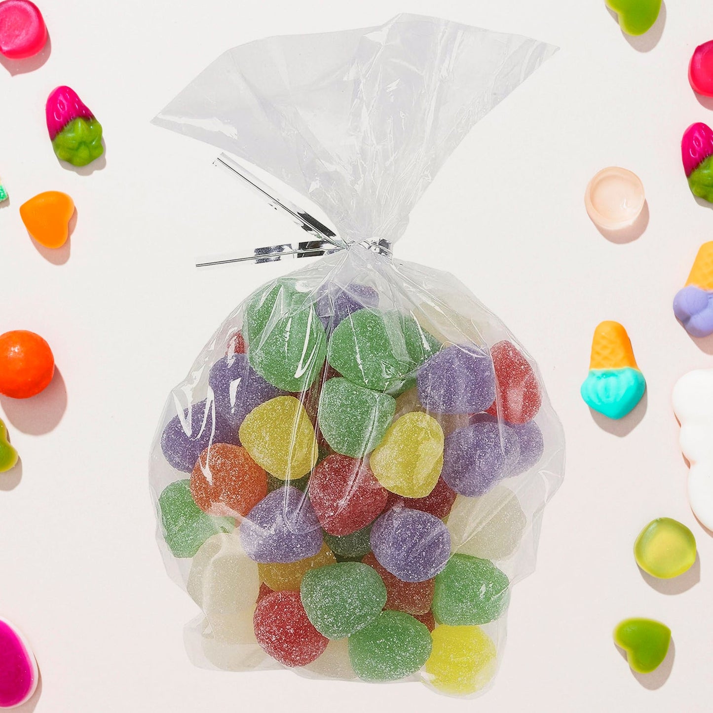 High-quality clear food packaging bags showcasing cupcakes clearly