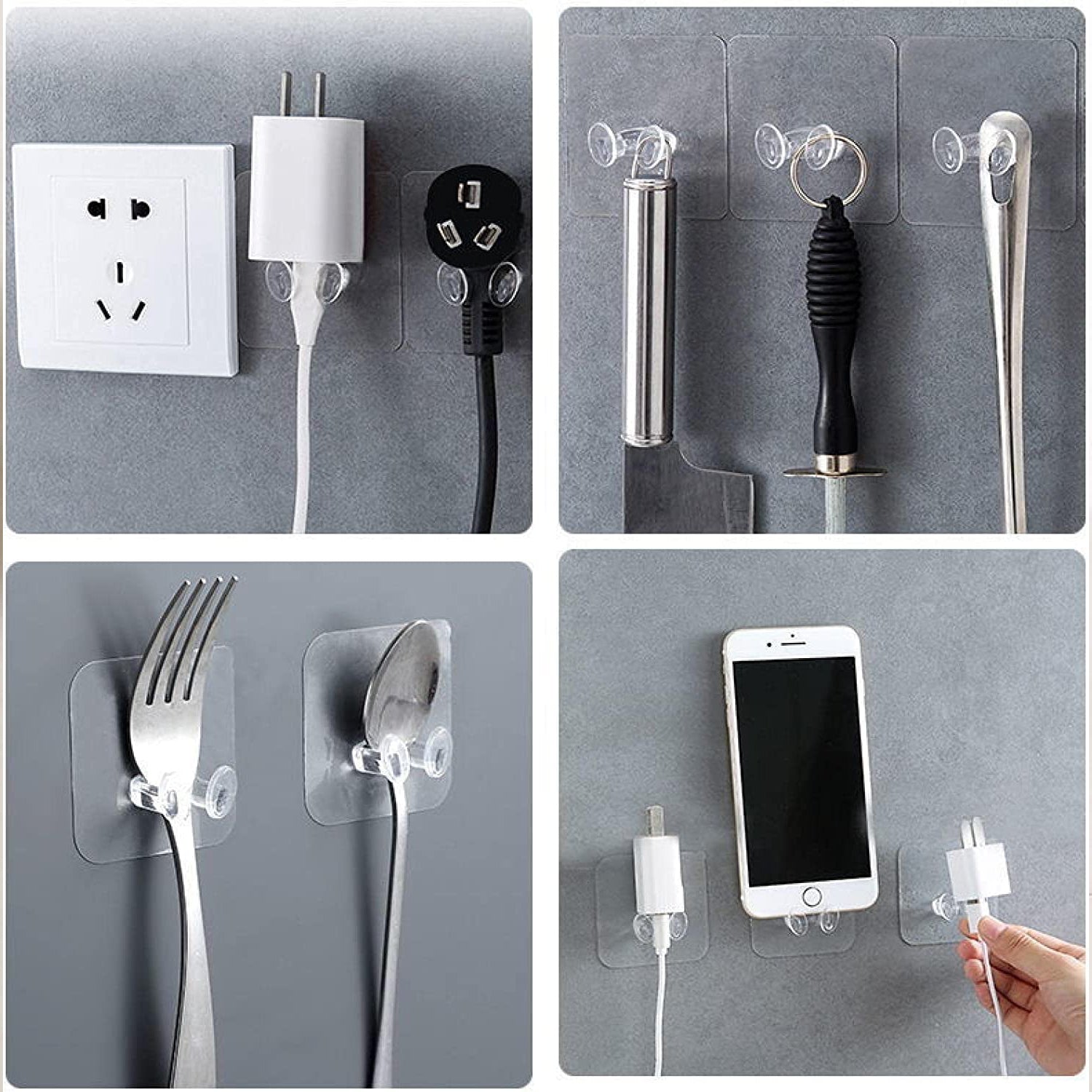 Plastic wall hooks suitable for bathroom, kitchen, and bedroom walls