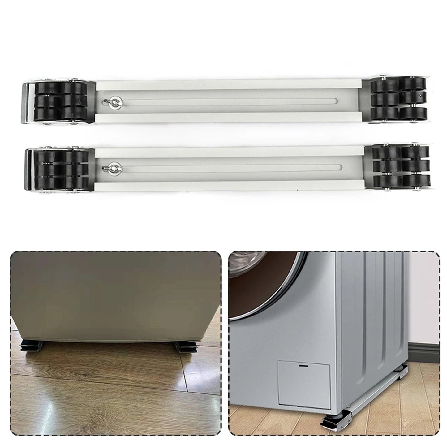 Two Heavy Duty Castor Wheels in their retail packaging.