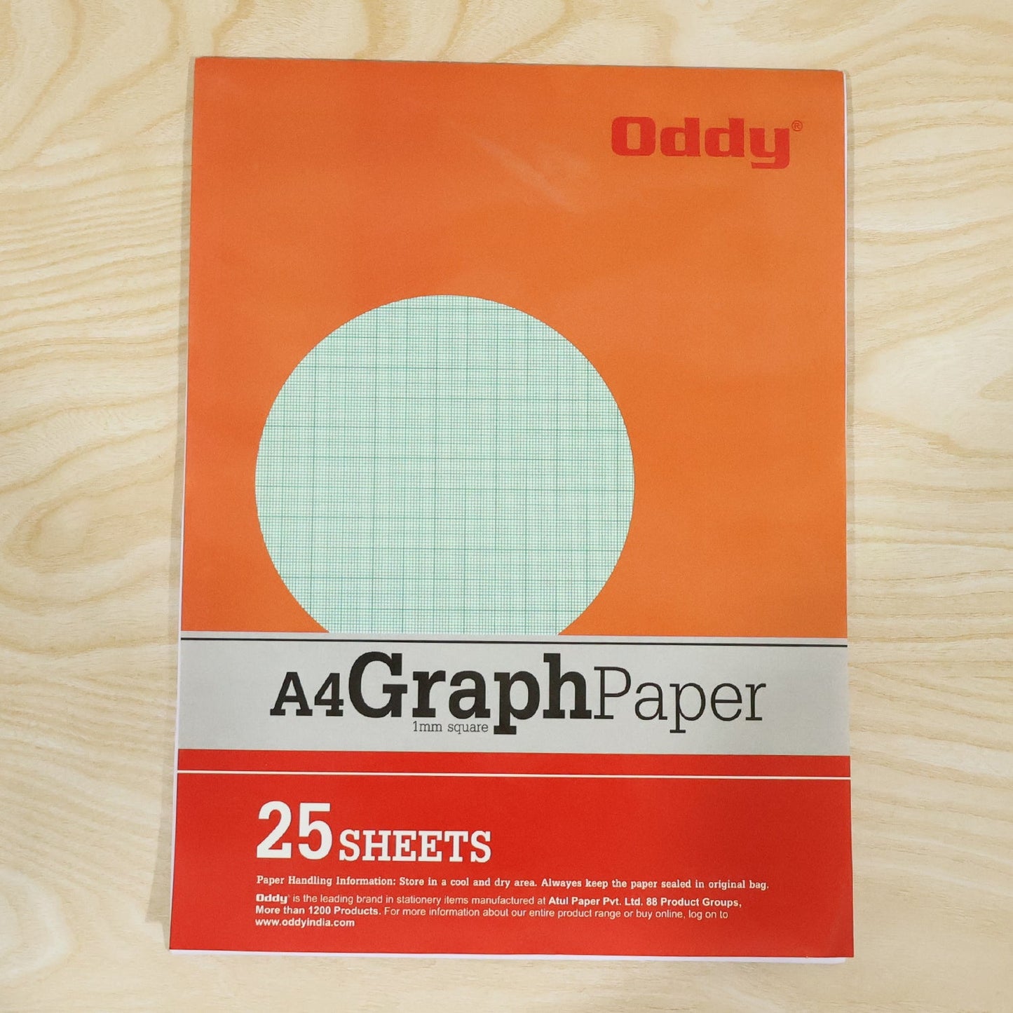 Close-up of Oddy A4 Graph Paper White background with grid