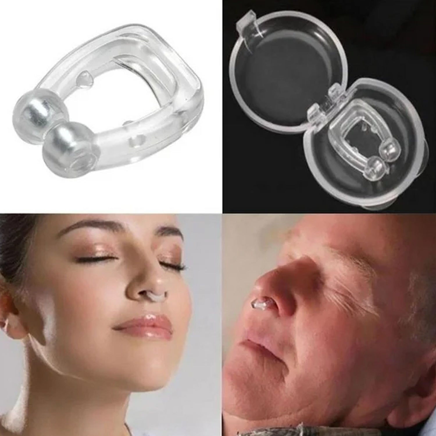 The gentle silicone anti-snore nose clip resting on a clean white surface.