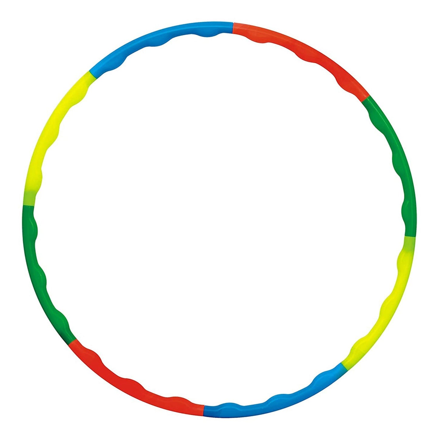 Vibrant interlocking hula hoop for engaging fitness workouts.