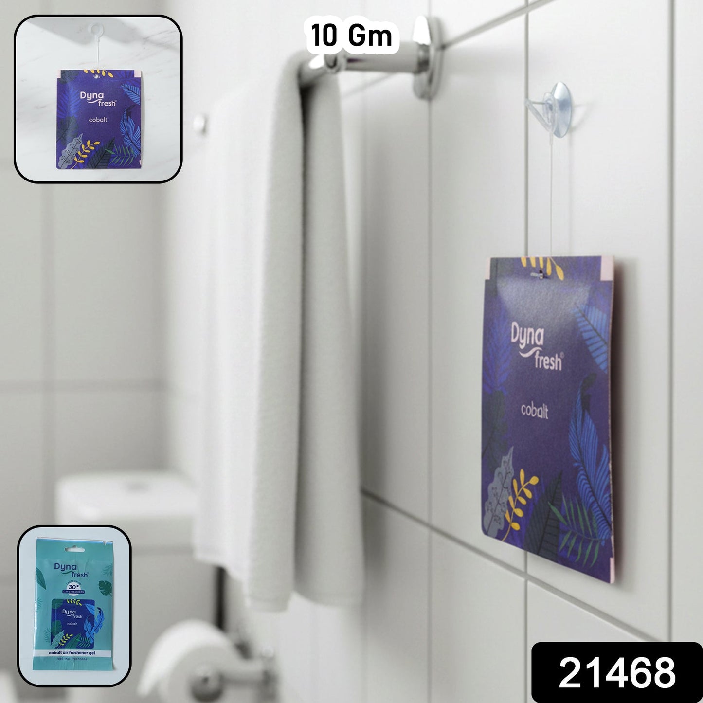 Bathroom cobalt fragrance gel freshener for small spaces