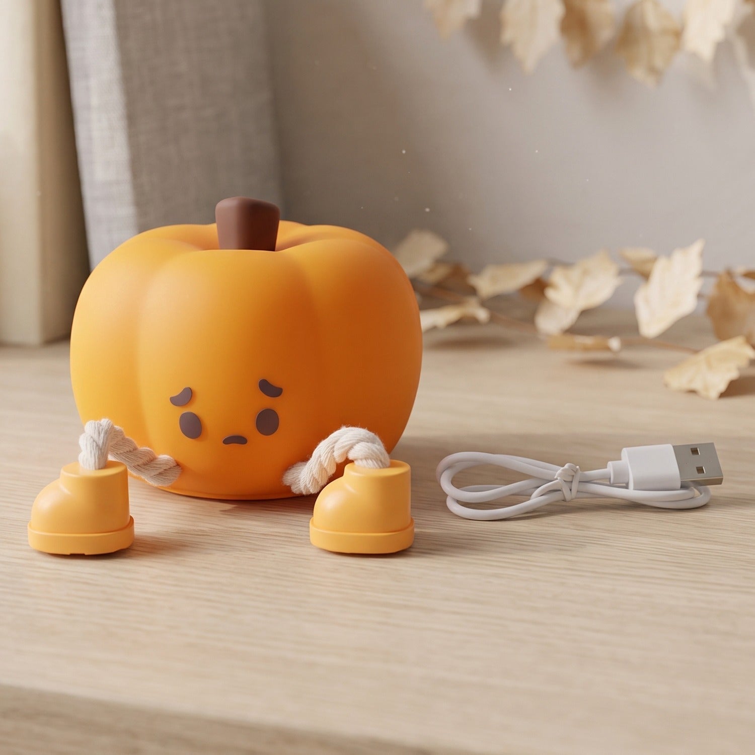 Rechargeable pumpkin night light