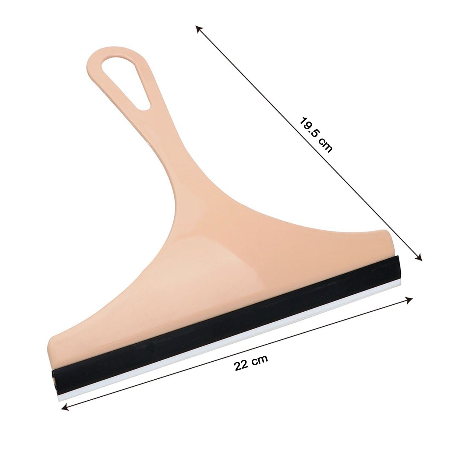 A beige car mirror wiper is shown with dimensions: 19.5 cm in length and 22 cm across the blade.