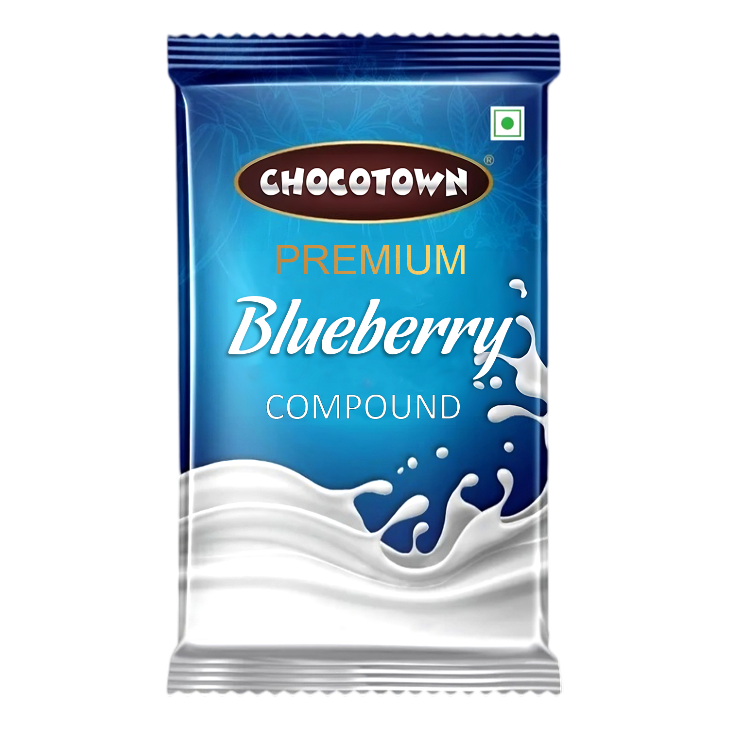 Top-down view of Chocotown Blueberry Compound Chocolate bar