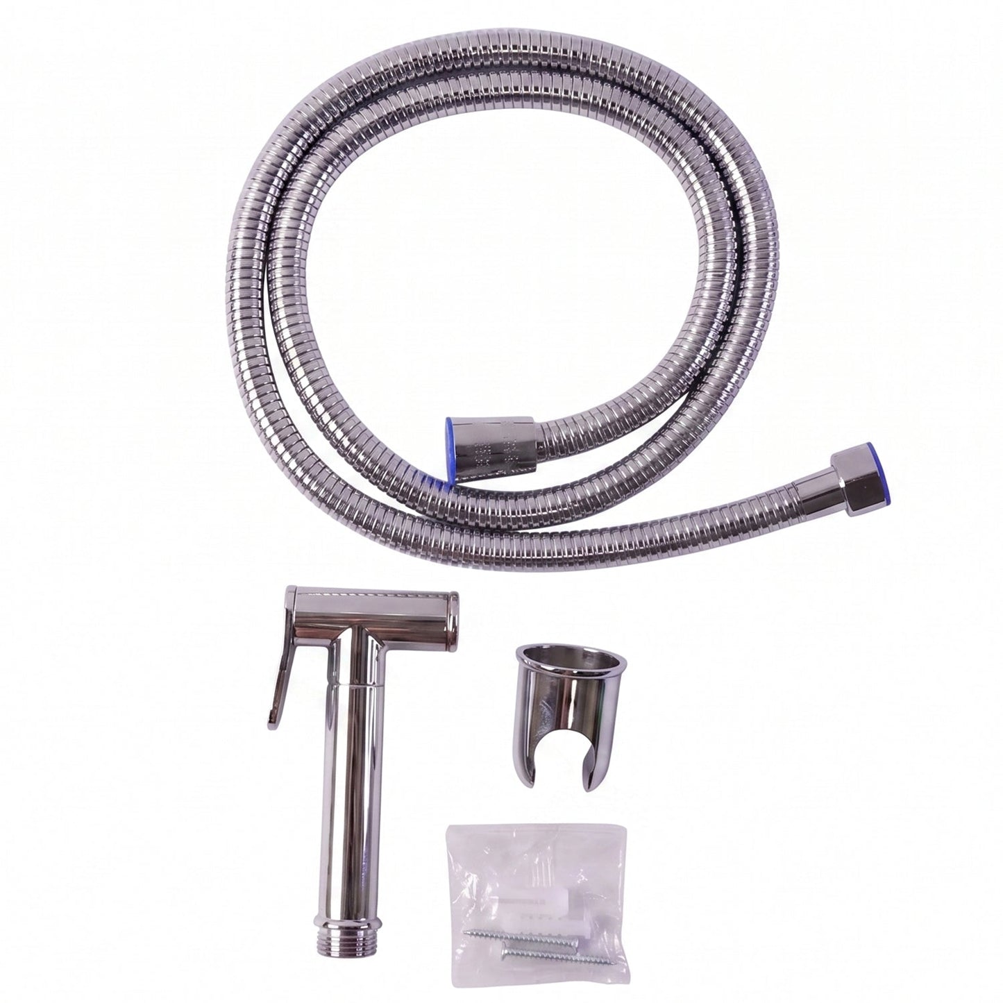 Health faucet with double lock hose in bathroom