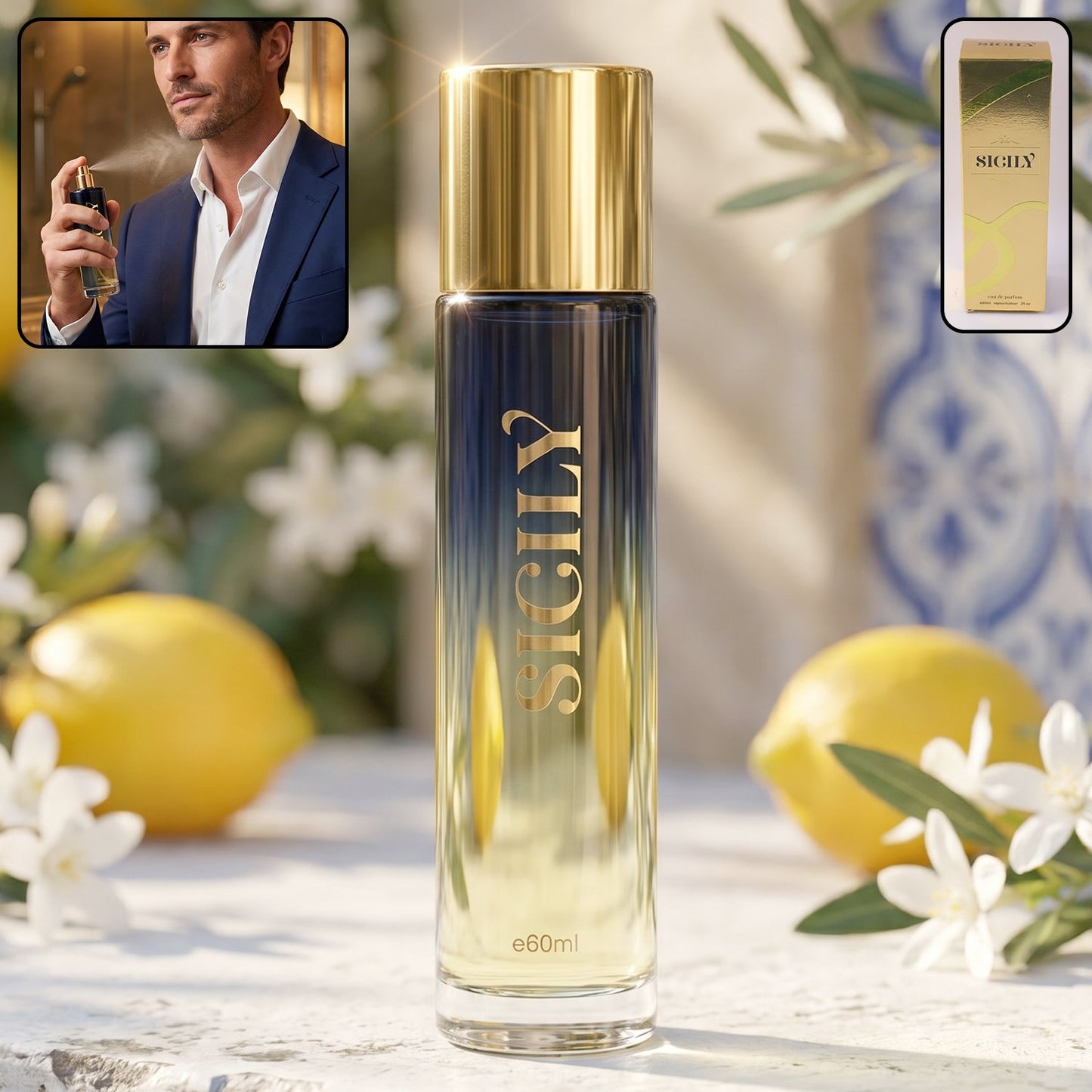 Sicily Eau de Parfum 60 ML bottle – stylish men's fragrance