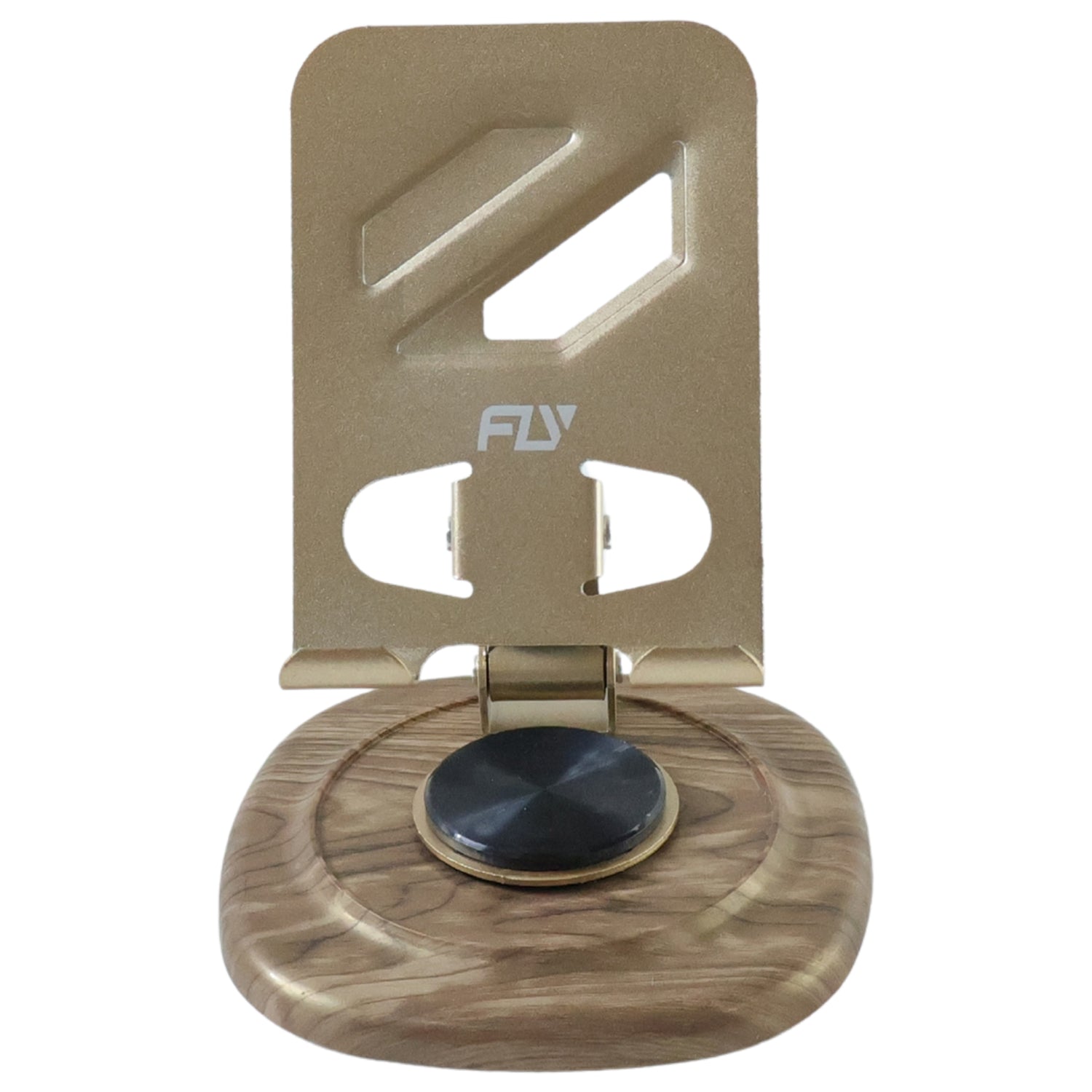 Stable desk phone stand supporting a smartphone