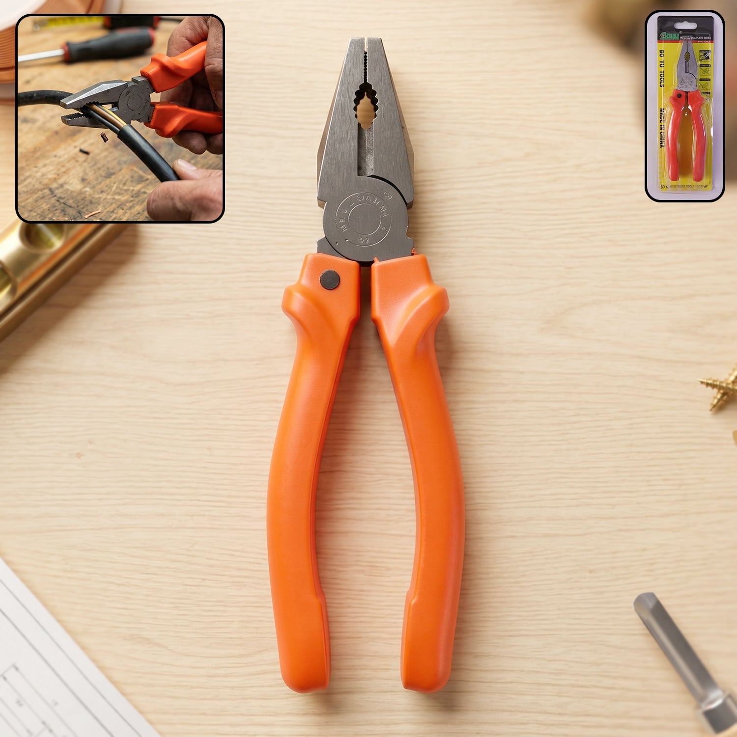 Combination pliers wire cutting gripping tool