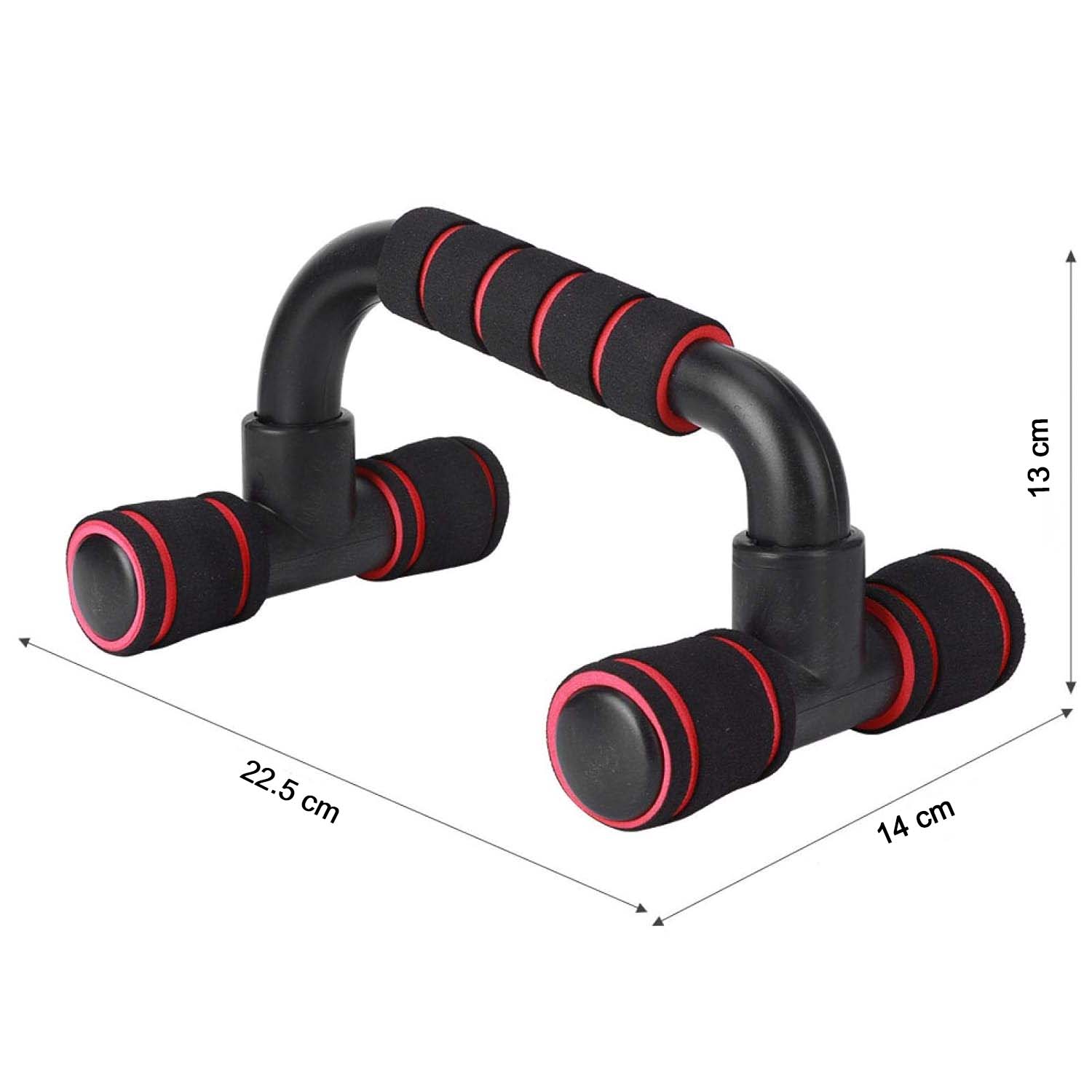 Konex Push-Up Bars with non-slip workout grips, illustrating compact size and stability.