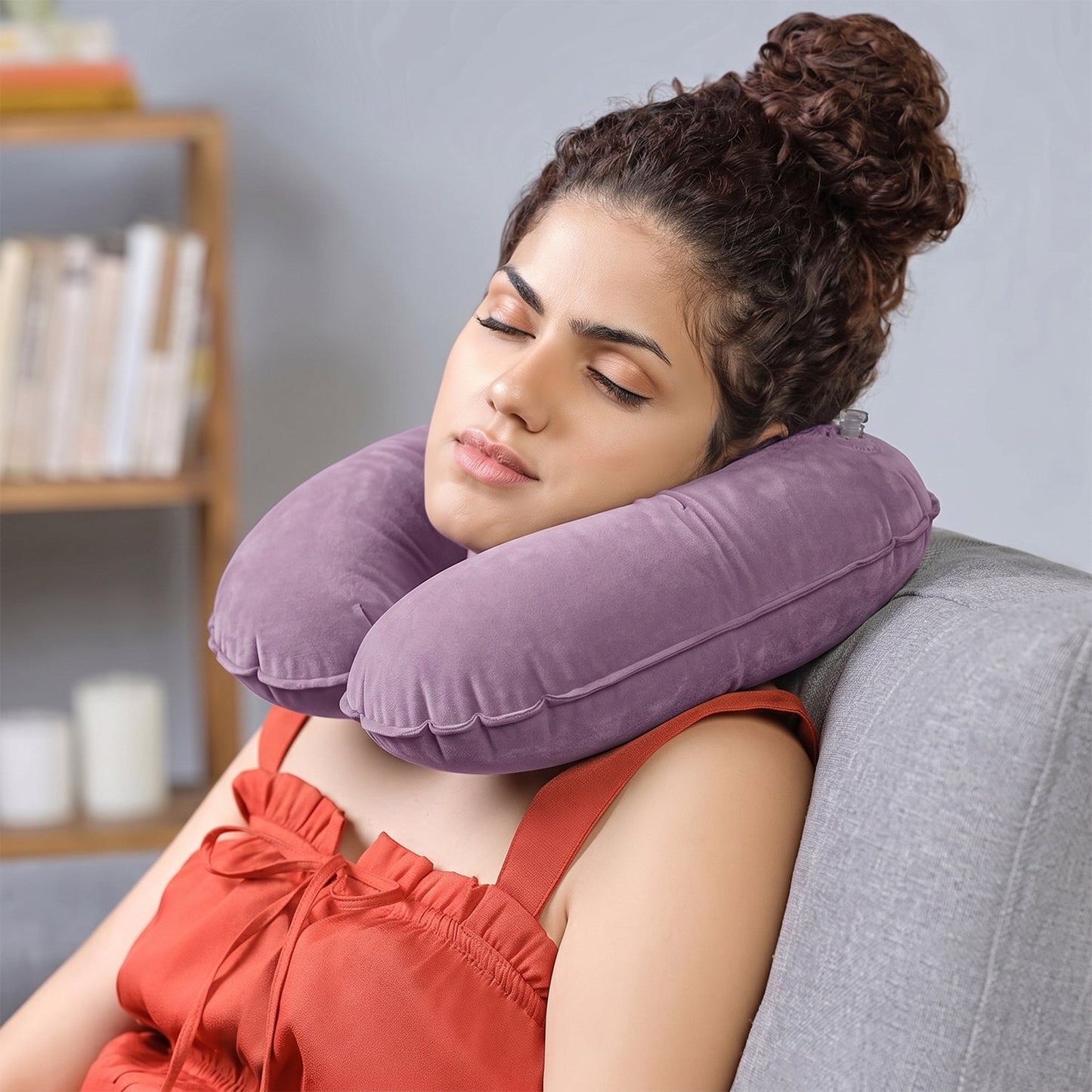 Velvet pillow soft fabric detail