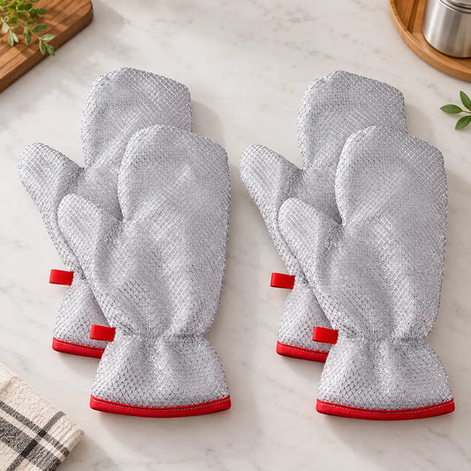 2-in-1 Heat Resistant & Steel Wire Cleaning Gloves (Buy 1 Get 1 Free)
