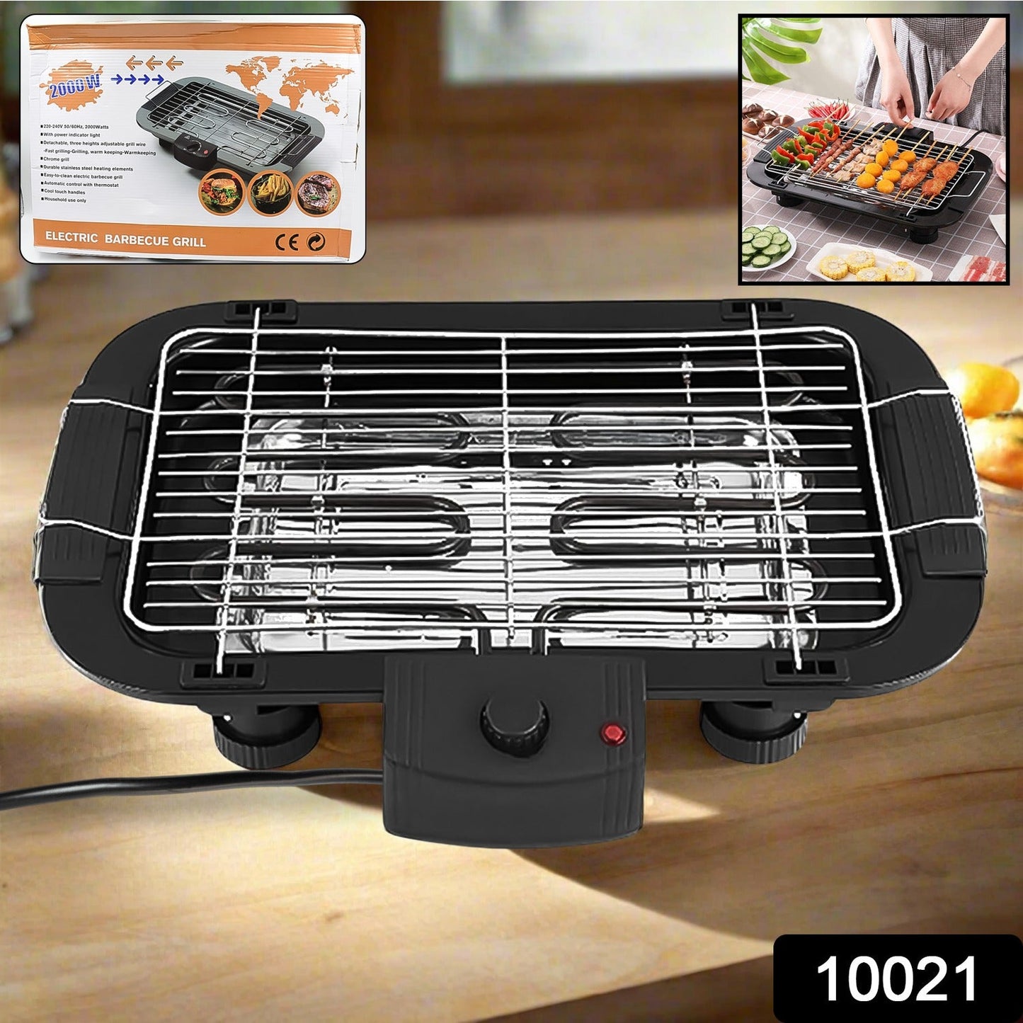 Family enjoying delicious food cooked on the Chef’s Embrace electric barbecue grill.