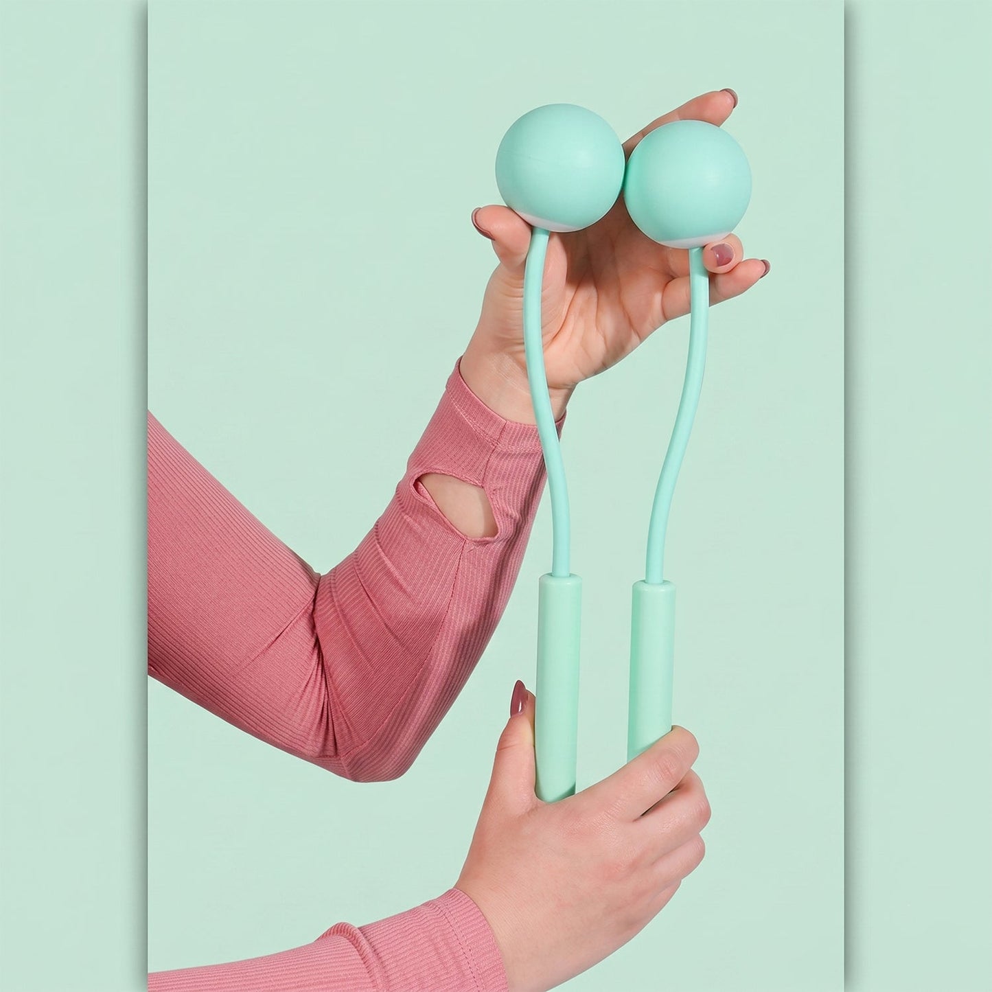 Cordless jump rope for fitness and cardio training