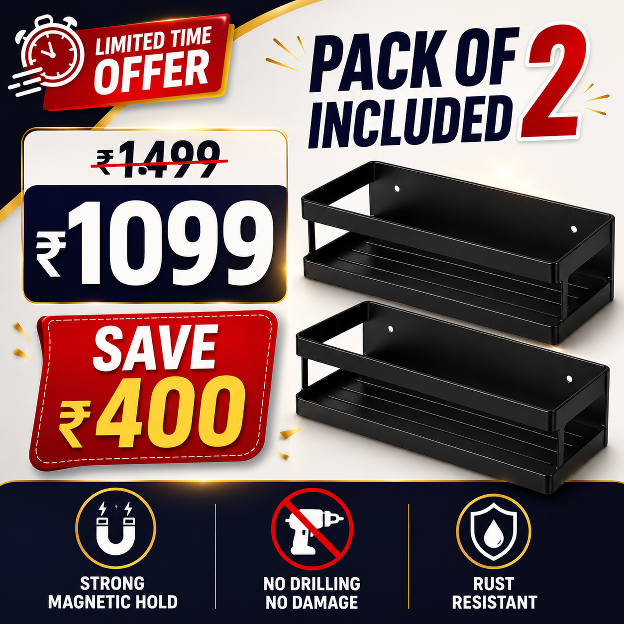 Instant Storage Shelf Pack of 2 special offer and discount