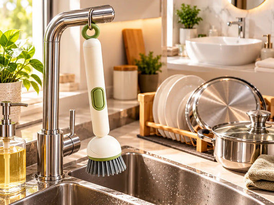 Smart Liquid Soap Dispenser Pot Brush (6-Position Swivel Head)